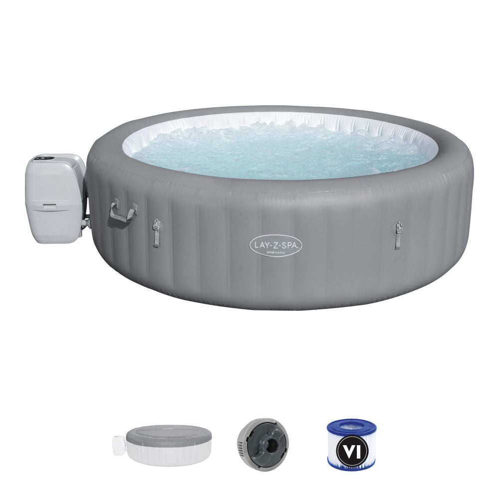 Buy Bestway Lay-Z Grenada Round Airjet Inflatable Hot Tub | Yallatoys.com