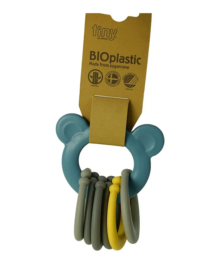 Buy Dantoy Bioplastic Tiny Teether Ring Set Bear | Yallatoys.com