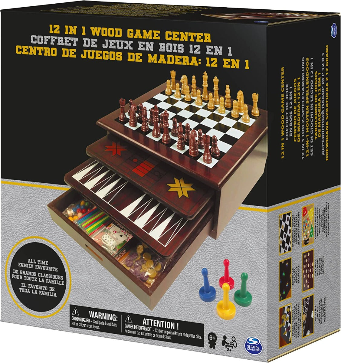 Buy Ibrands Game 12 In 1 Game Center Wood | Yallatoys.com