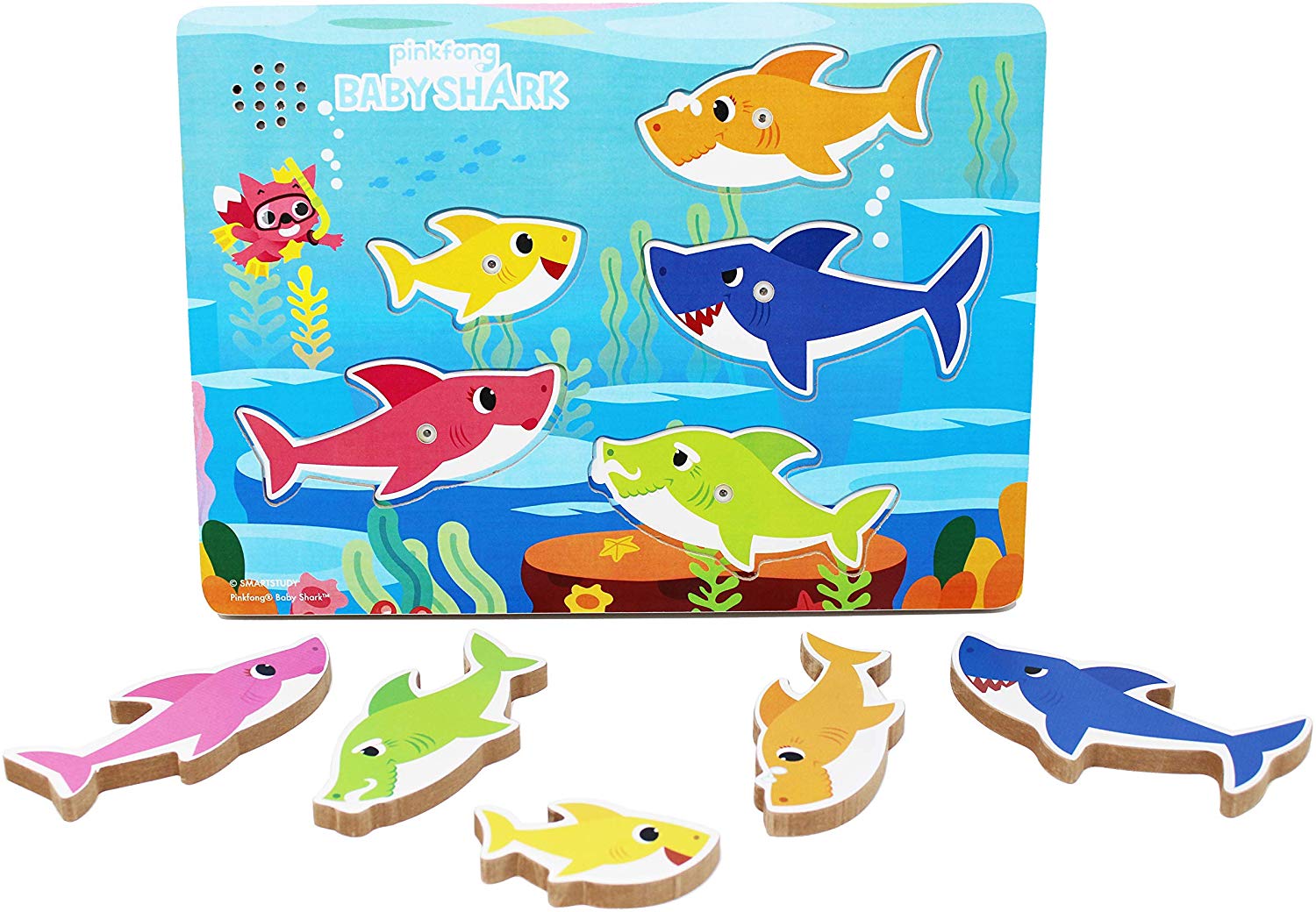 Buy Ibrands Puzzle Baby Shark Chunky Wood | Yallatoys.com