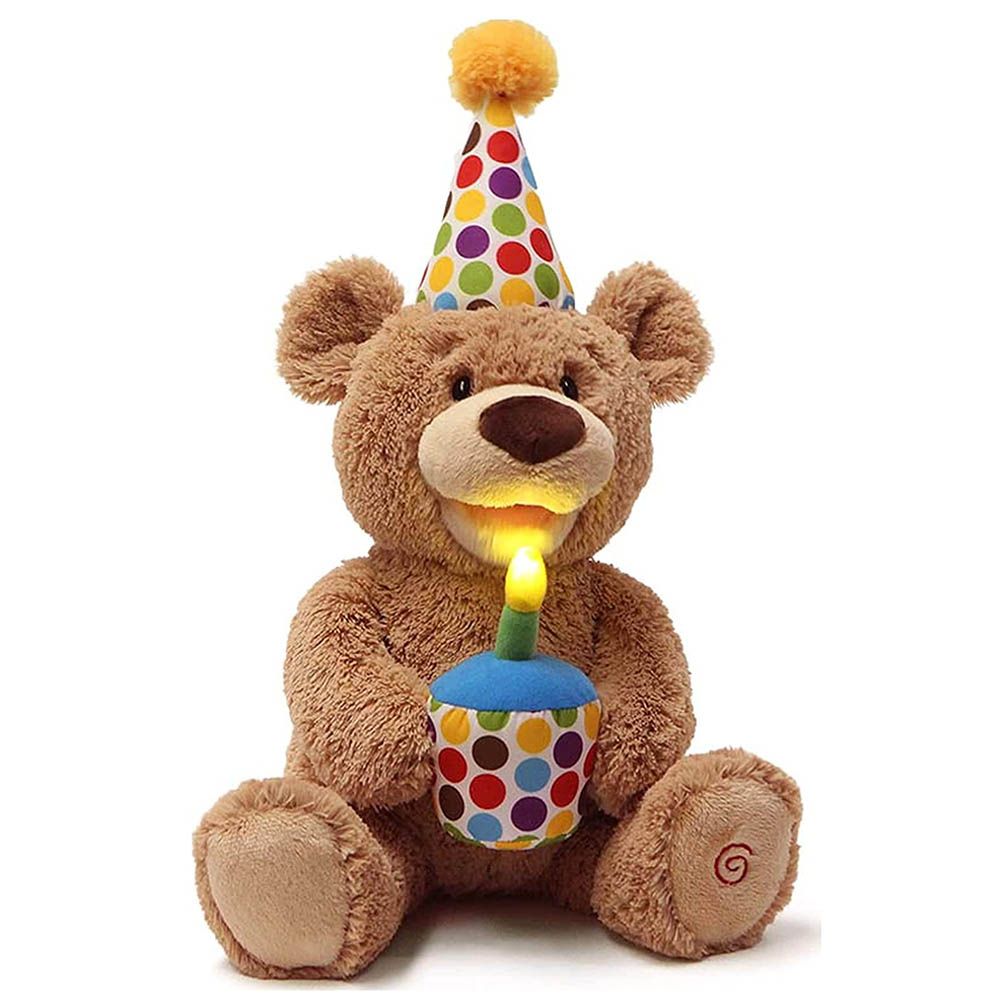 Buy Gund Happy Birthday Animated Bear Singing Light Up Plush Stuffed Animal 17inch | Yallatoys.com