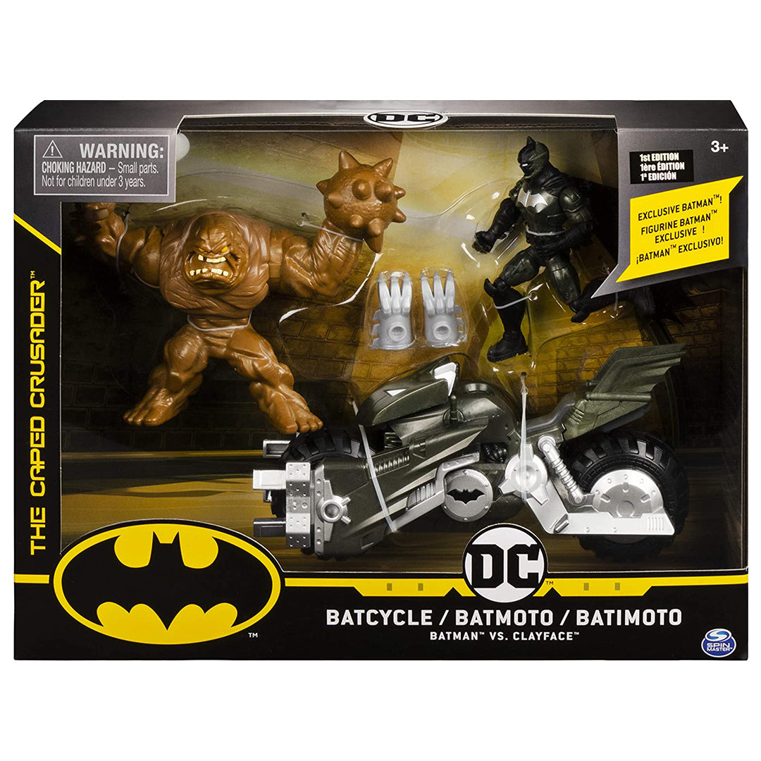 Buy Dc Universe Batman Batcycle Playset With 10Cm Action Figures From Batman And Clayface (Sold Separately Subject To Availability) | Yallatoys.com