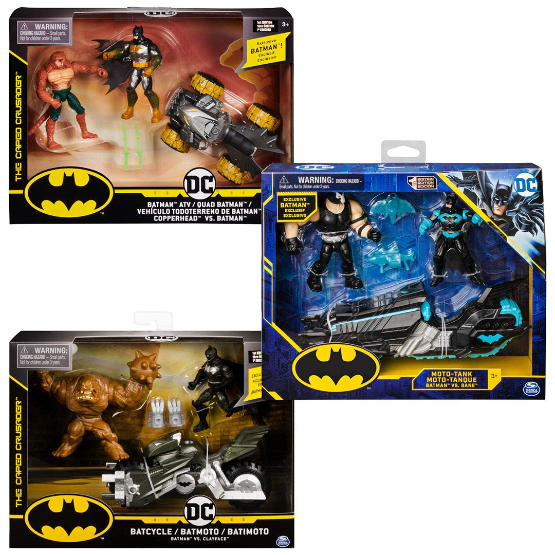 Buy Dc Universe Batman Batcycle Playset With 10Cm Action Figures From Batman And Clayface (Sold Separately Subject To Availability) | Yallatoys.com