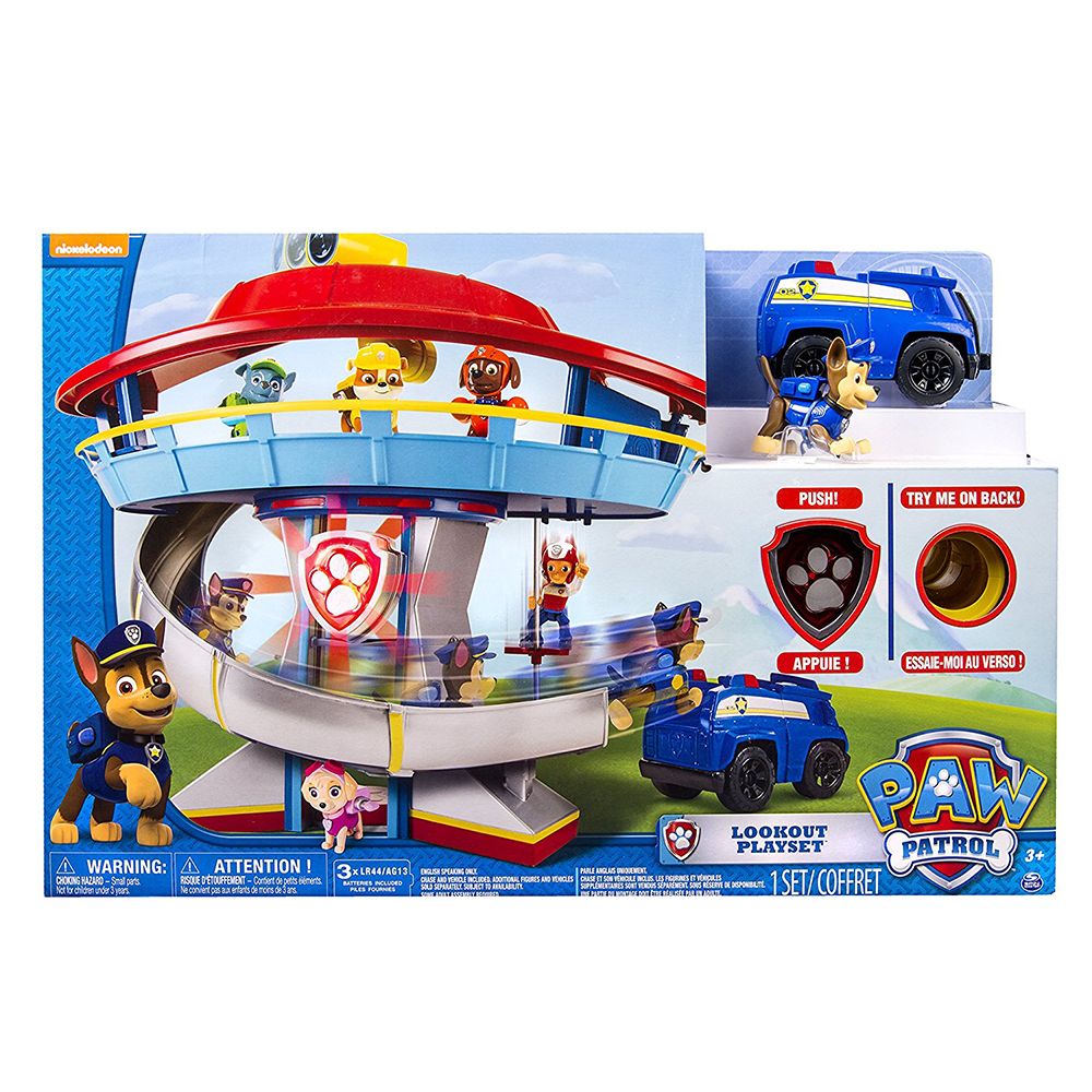 Buy Paw Patrol Lookout Headquarters Playset with Chase | Yallatoys.com