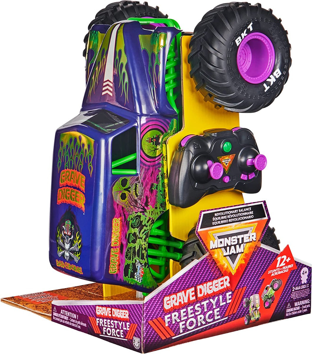 Buy Monster Jam Official Grave Digger Freestyle Force Remote Control Car | Yallatoys.com