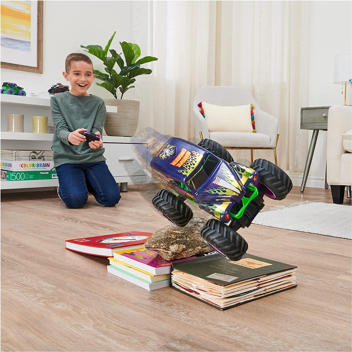 Buy Monster Jam Official Grave Digger Freestyle Force Remote Control Car | Yallatoys.com