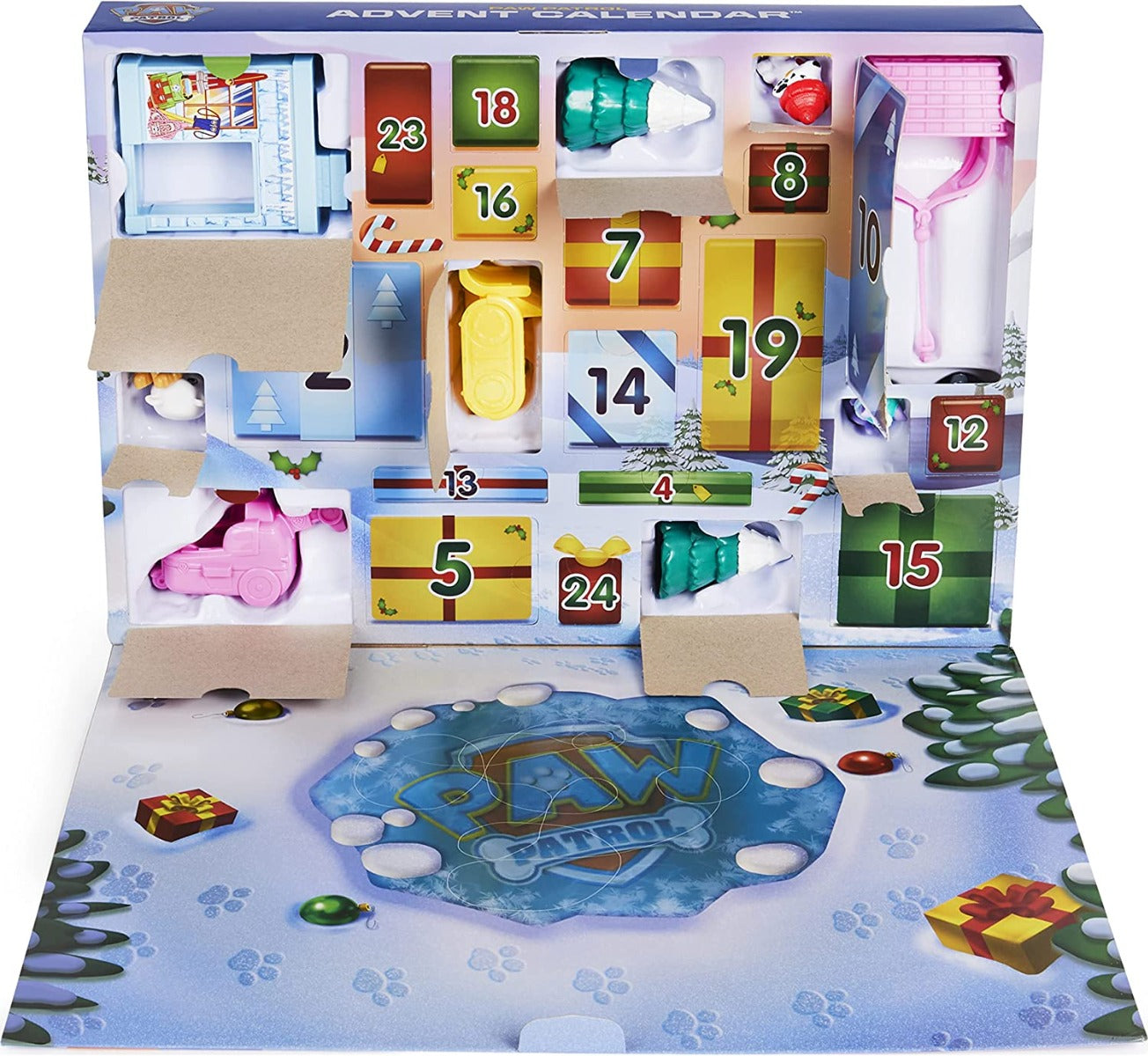 Buy Paw Patrol Advent Calendar with 24 Exclusive Toy Figures | Yallatoys.com