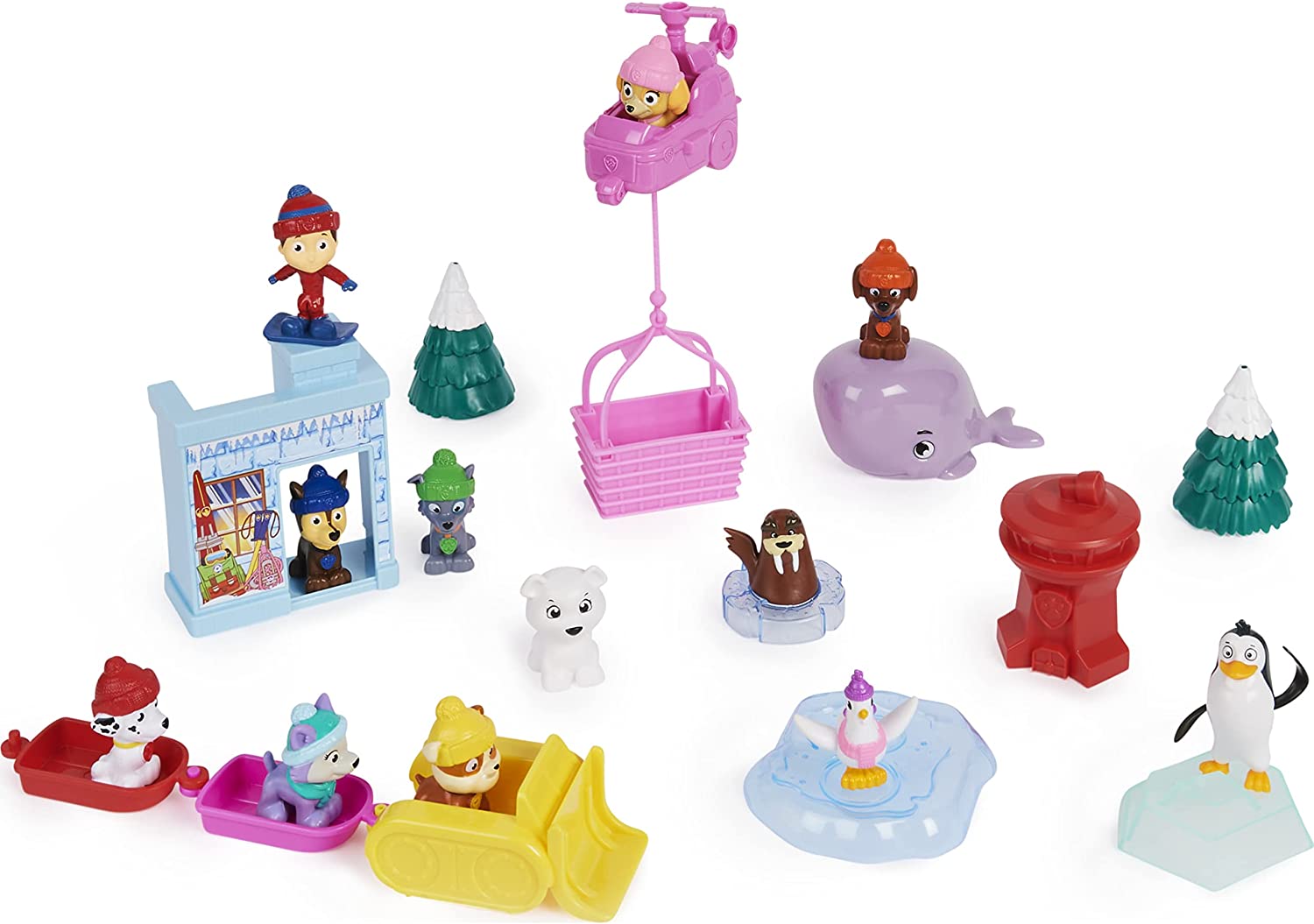 Buy Paw Patrol Advent Calendar with 24 Exclusive Toy Figures | Yallatoys.com
