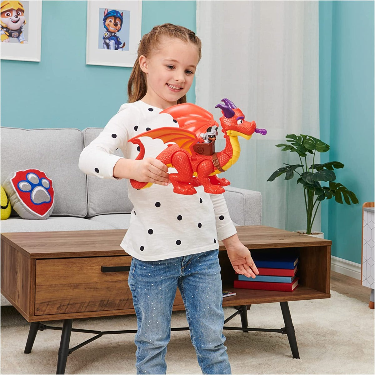 Buy Paw Patrol Rescue Knights Sparks The Dragon with Super Wings and Pup Claw Action Figures | Yallatoys.com