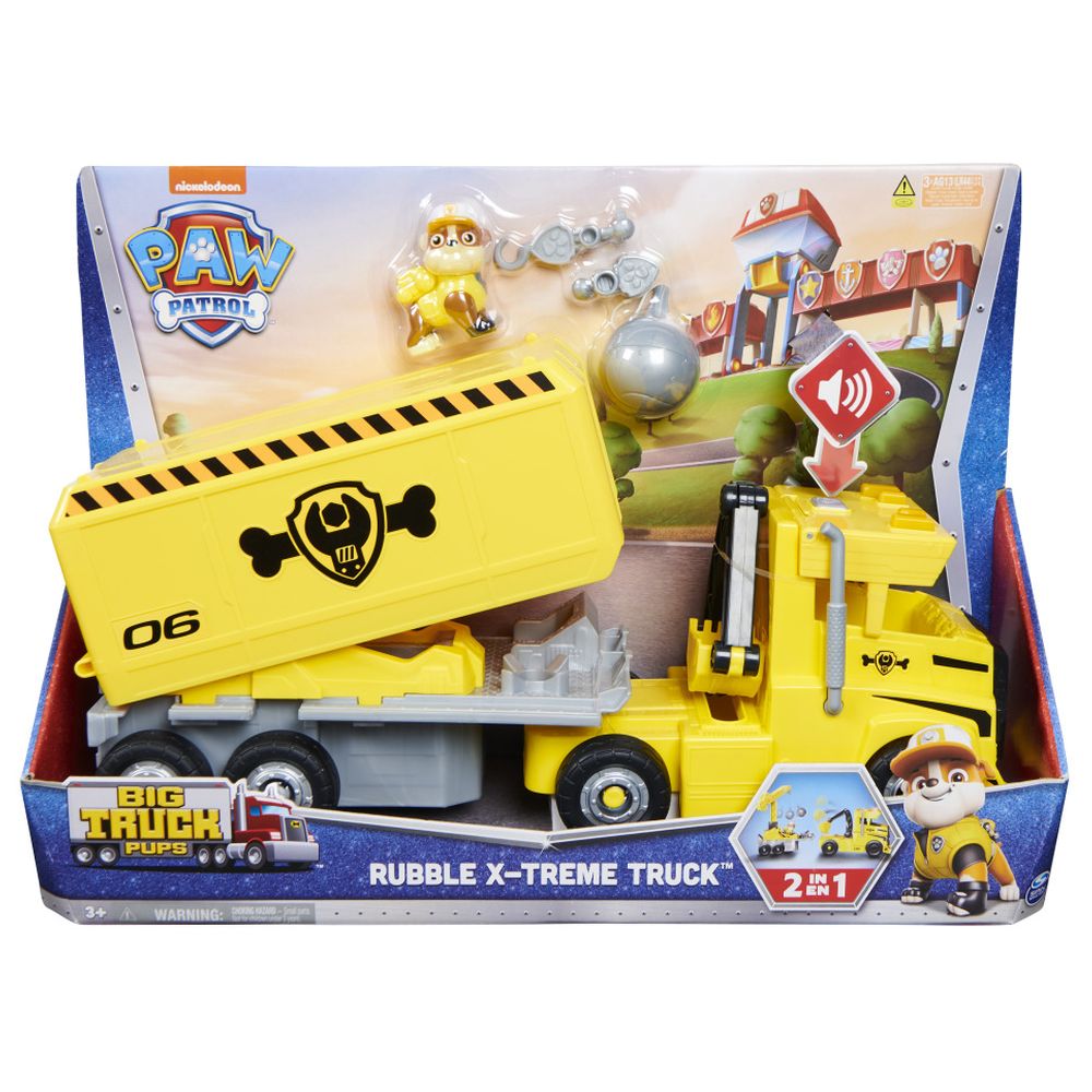 Buy Paw Patrol Big Truck Mega Vehicle Rubble Yellow | Yallatoys.com