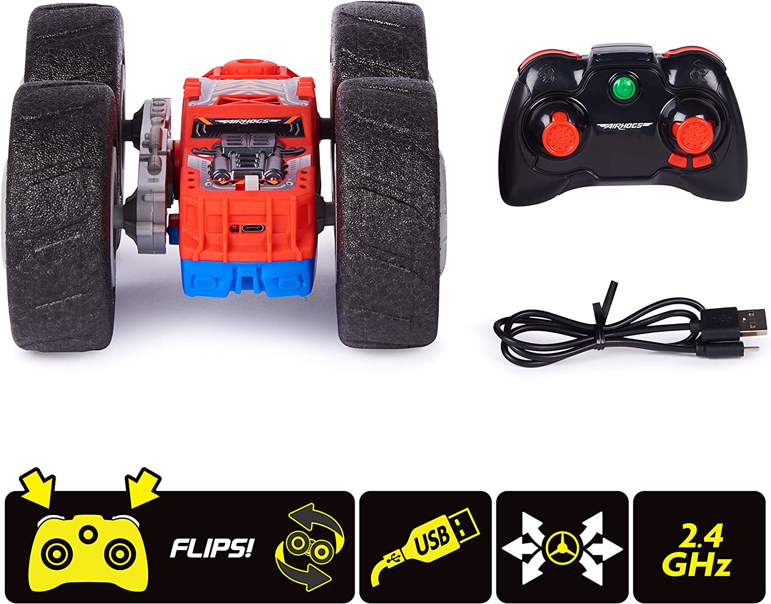 Buy Air Hogs Super Soft Flippin Frenzy 360 Spinning Action 2 in 1 Stunt Vehicle Remote Control Car | Yallatoys.com