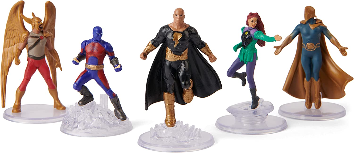 Buy Dc Universe Black Adam Justice Society Set 5Pack 2inch Action Figures with Stands | Yallatoys.com