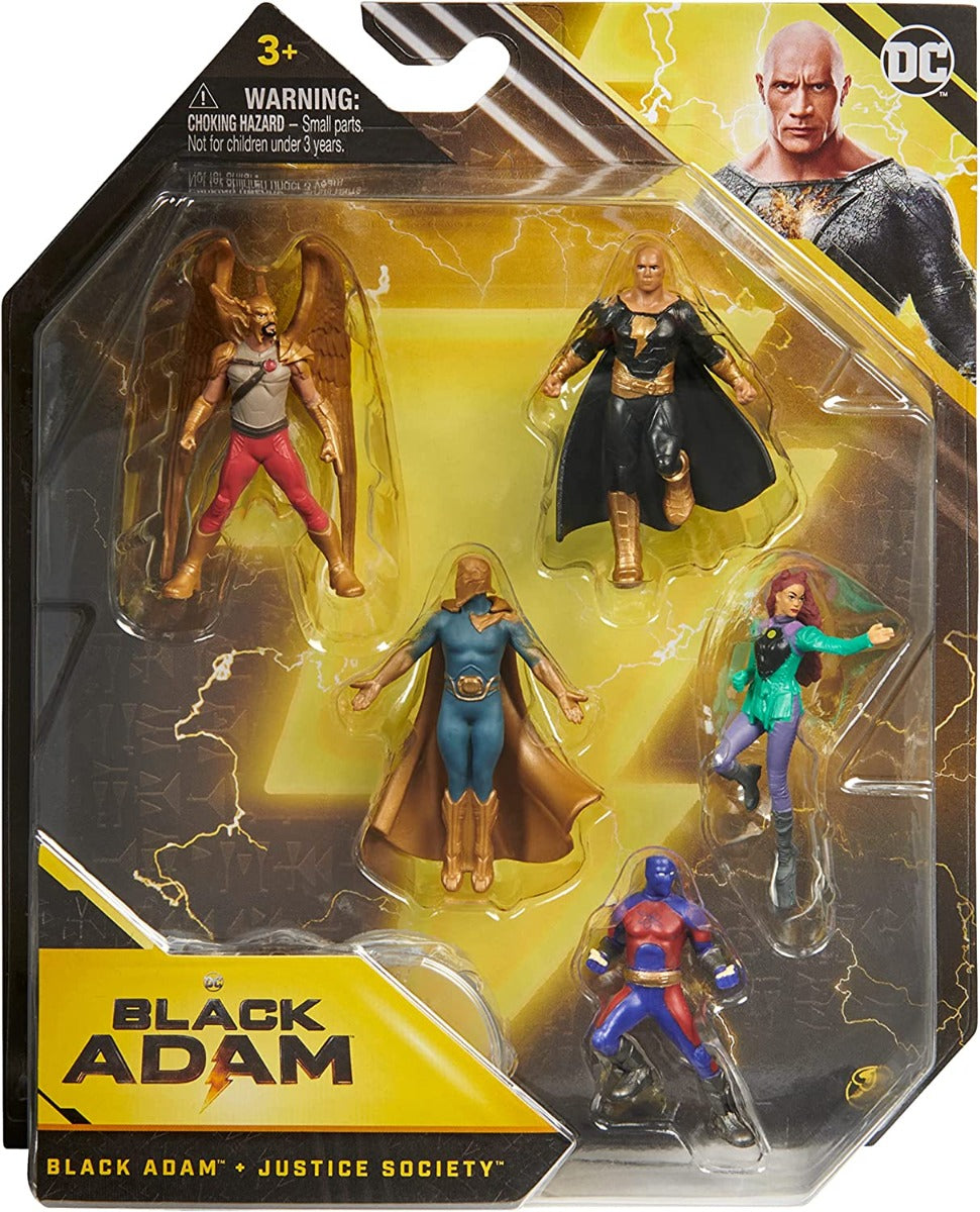 Buy Dc Universe Black Adam Justice Society Set 5Pack 2inch Action Figures with Stands | Yallatoys.com