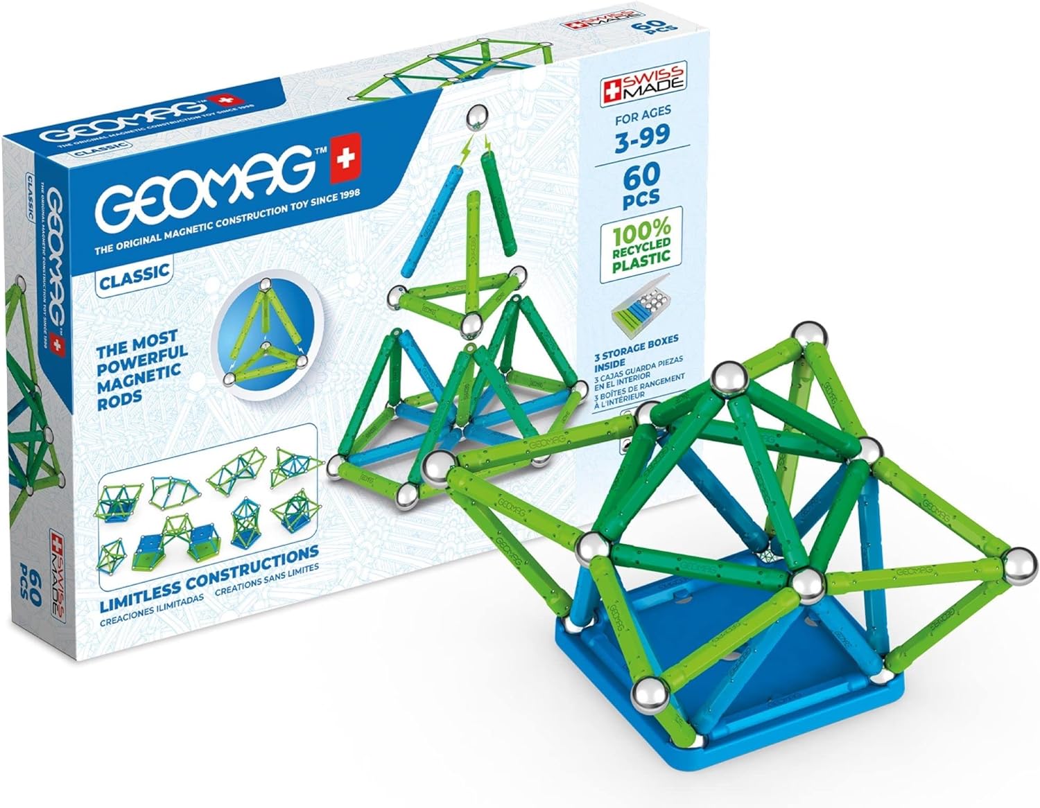 60 Piece Magnetic Building Set