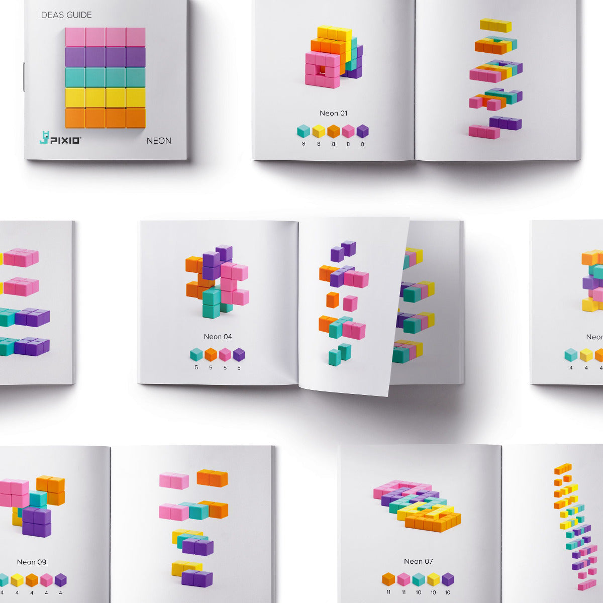 60 Piece Neon Magnetic Blocks