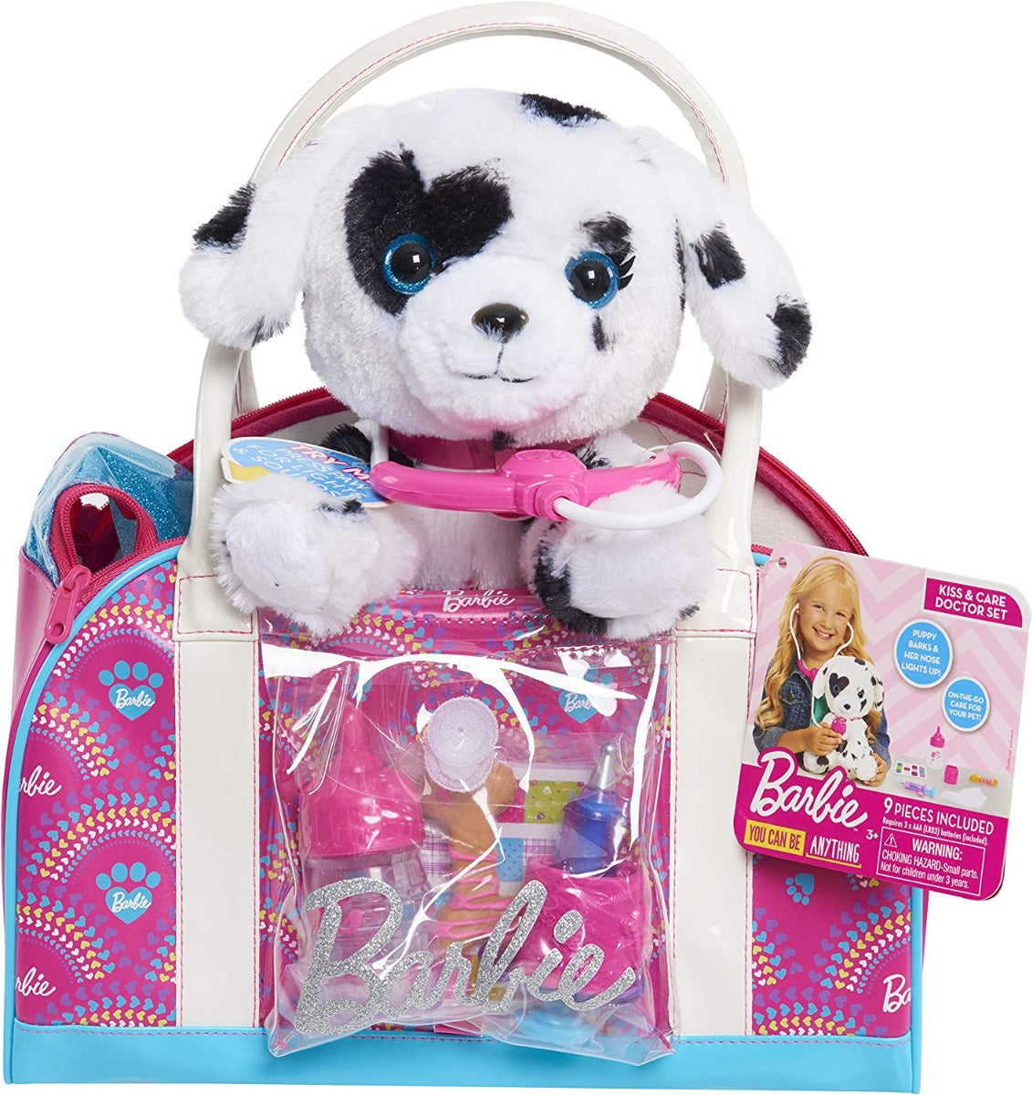 Buy Barbie Hug & Kiss Pet 9 Piece Doctor Set with Dalmatian Puppy | Yallatoys.com
