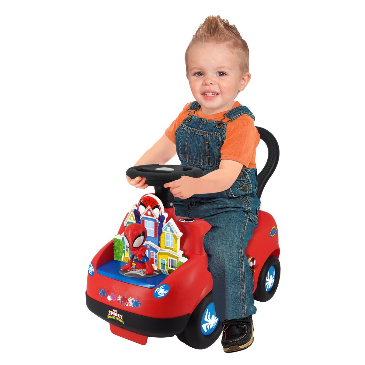 Buy Kiddieland Marvel Lights N Sounds Spidey Adventure Ride On Car | Yallatoys.com