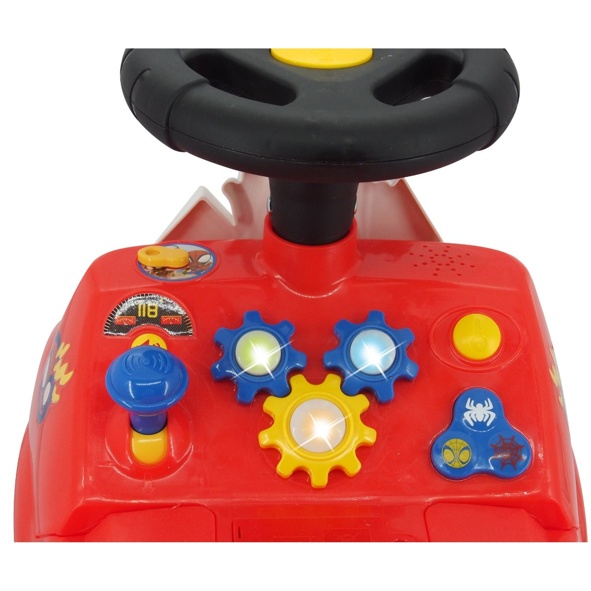 Buy Kiddieland Marvel Lights N Sounds Spidey Adventure Ride On Car | Yallatoys.com