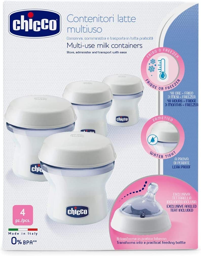 Chicco Natural Feeling Milk Container - 4PCS Chicco Yallatoys