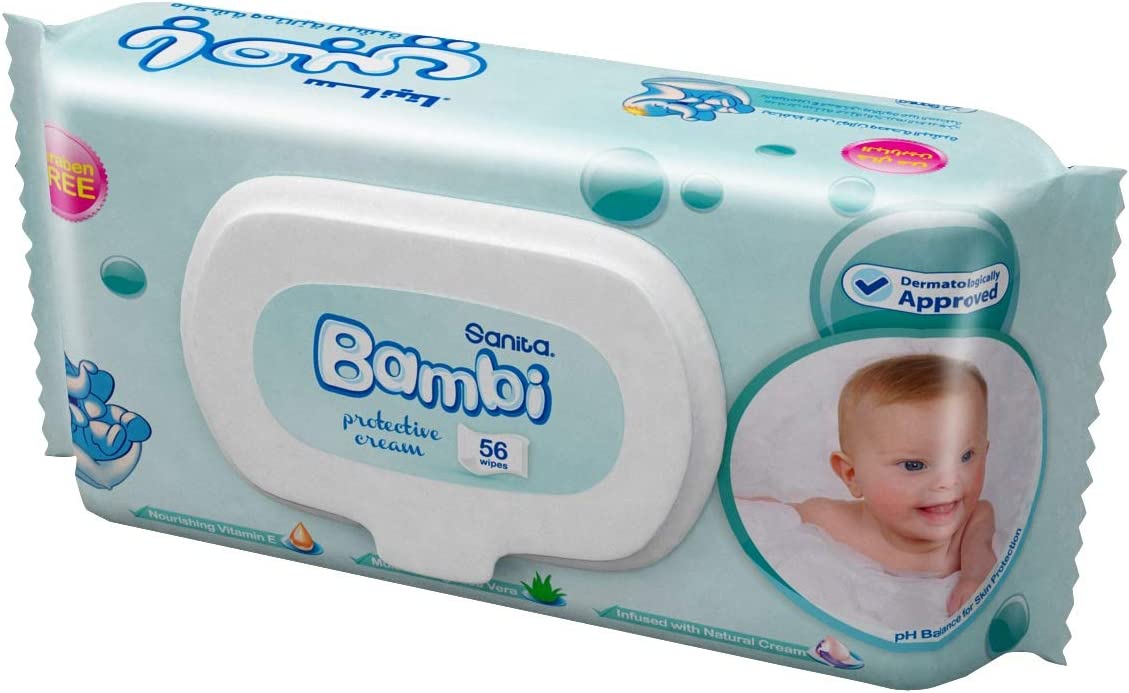 Bambi  Wet Wipes 56'S Pure & Sensitive Bambi Yallatoys