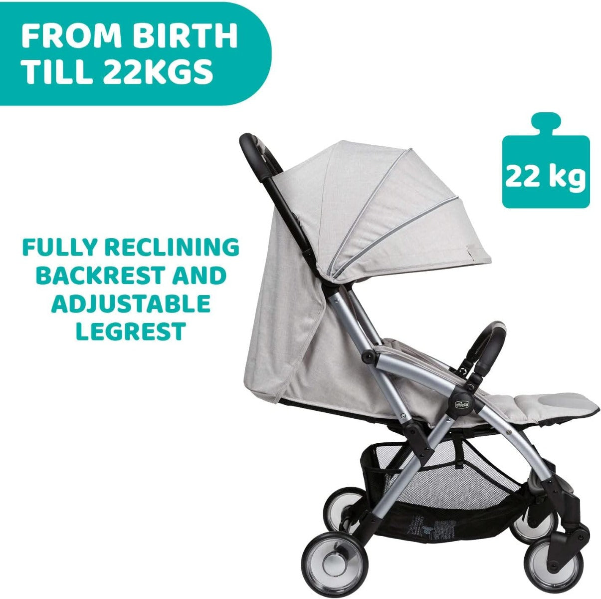 Chicco Goody Plus Stroller - Grey Mist Chicco Yallatoys