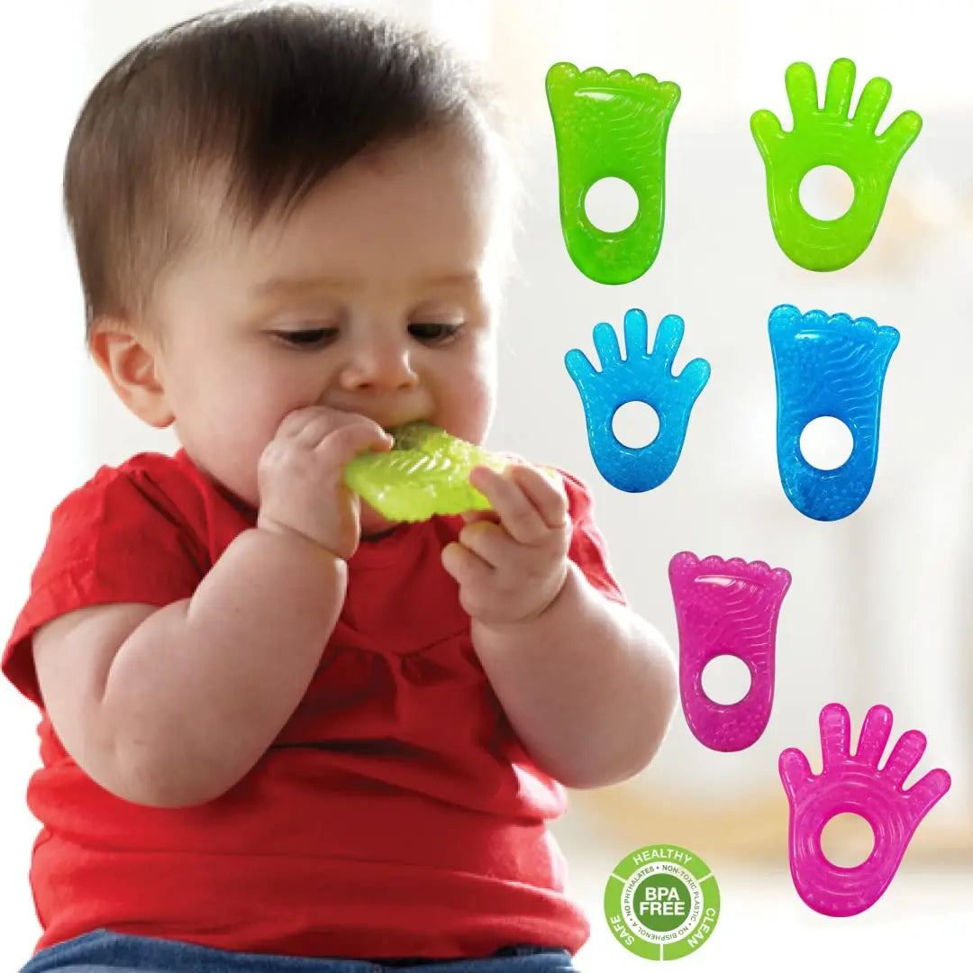 Munchkin Fun Ice Chewy Teether 1Pk  Pink Hand Munchkin Yallatoys
