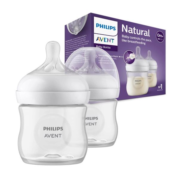 Philips Avent Natural 3.0 Feeding  Bottle 125ml Pack of 2 Philips Avent Yallatoys