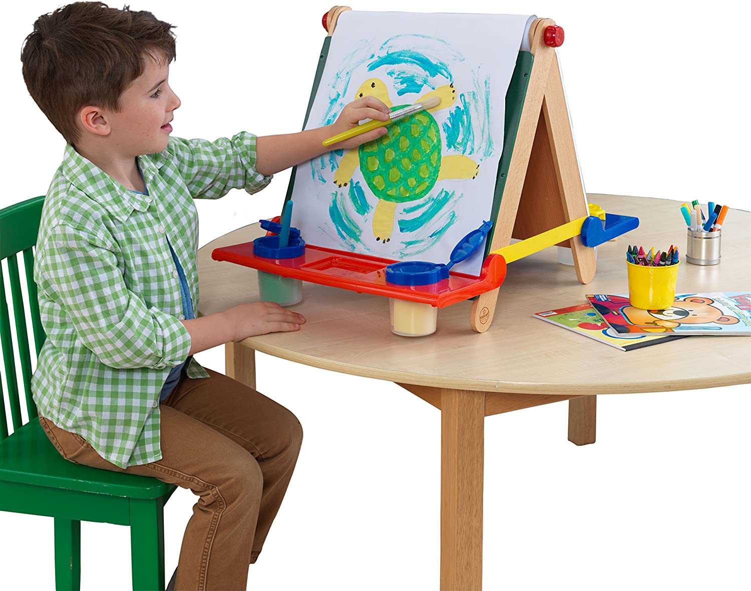 Buy KidKraft Wooden Kids Easel for Table Top with Paper Roll | Yallatoys.com
