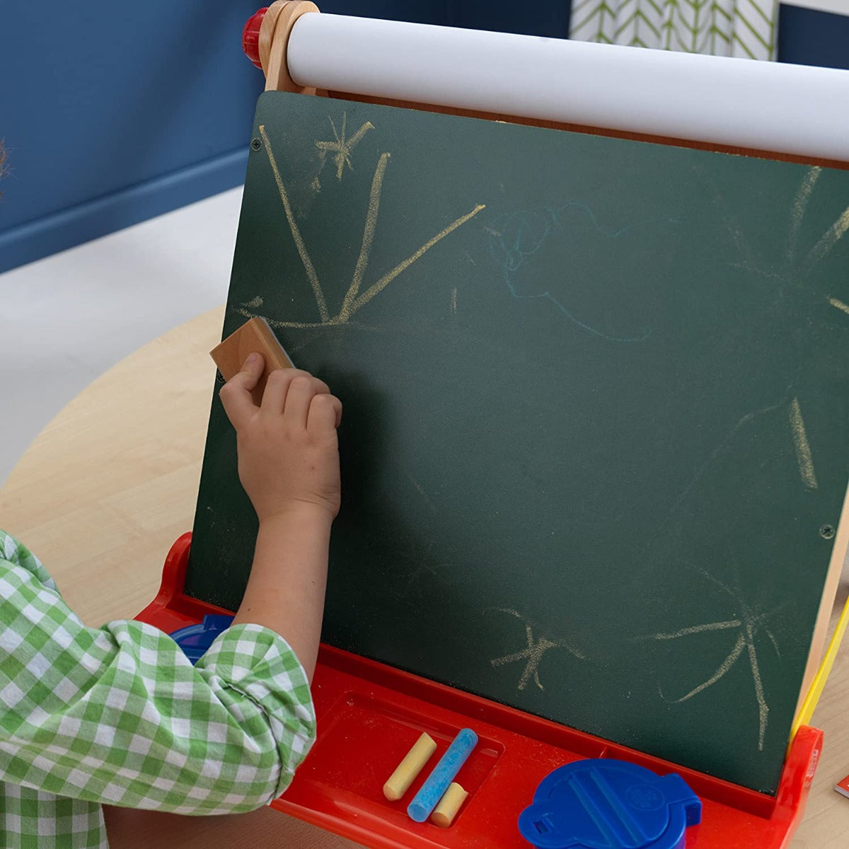 Buy KidKraft Wooden Kids Easel for Table Top with Paper Roll | Yallatoys.com