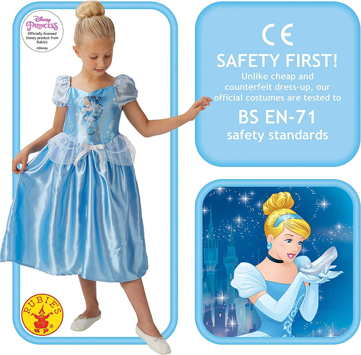 Buy Rubies Disney Princess Fairy Tale Cinderella Costume Small | Yallatoys.com