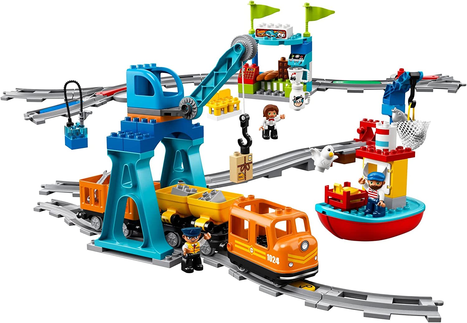 Buy Lego Duplo Town Cargo Train 10875 Building Toy 105pcs | Yallatoys.com