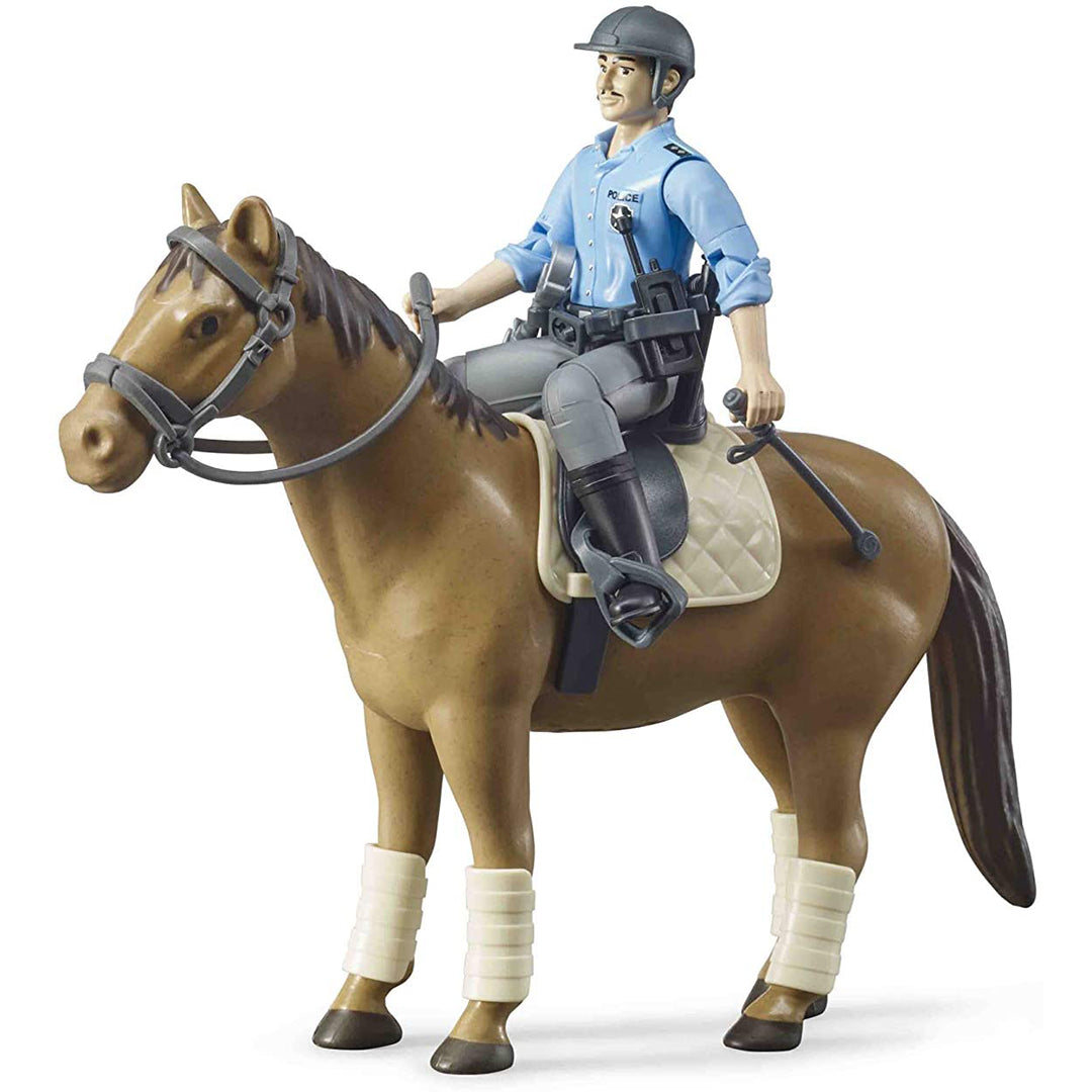 Buy Bruder Bworld Policeman with Horse | Yallatoys.com