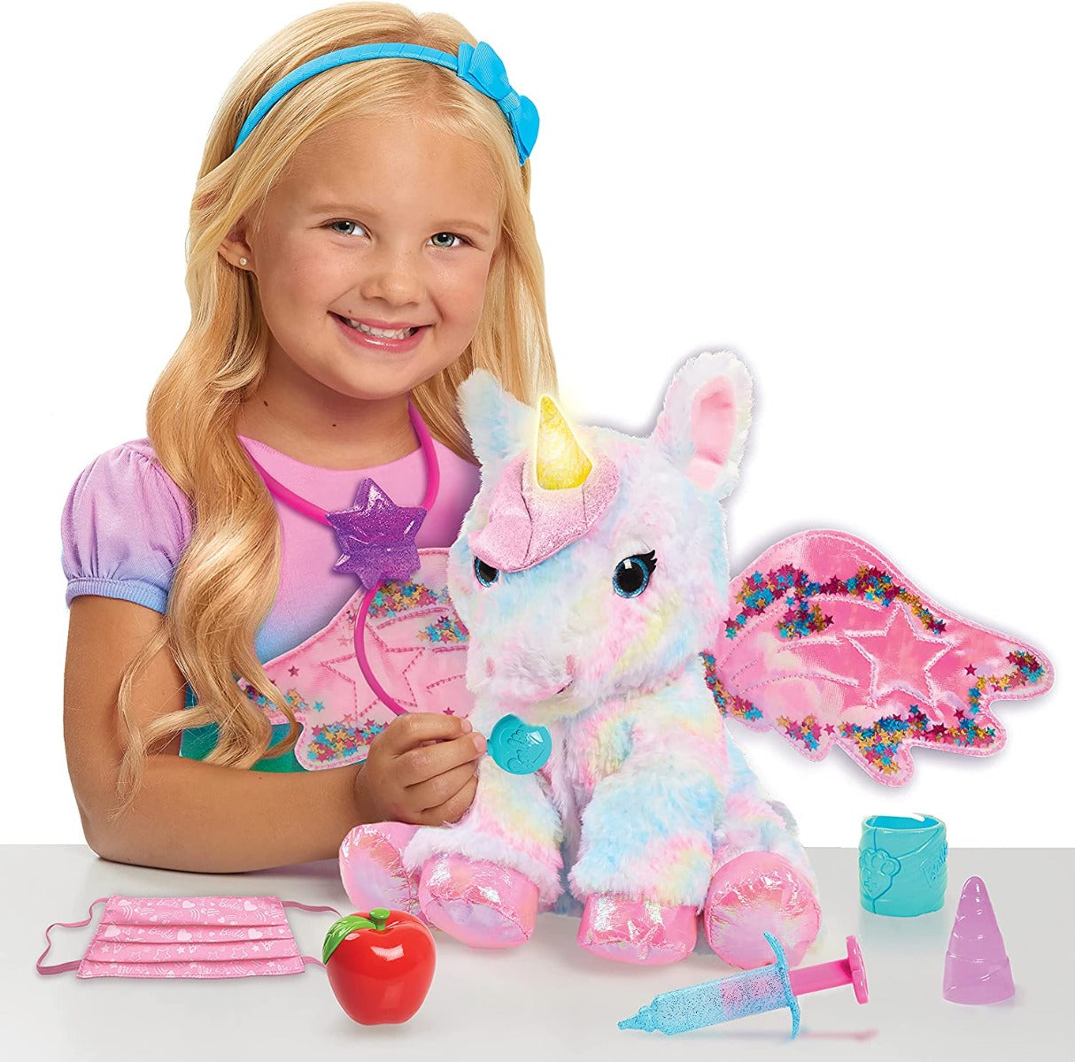 Buy Barbie Dreamtopia Unicorn Doctor Interactive Lights and Sounds Plush with Backpack | Yallatoys.com