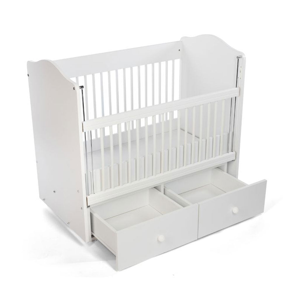 Belis Nino Convertible Baby Bed With Drawers 50 X 100Cm  Dove Belis Yallatoys