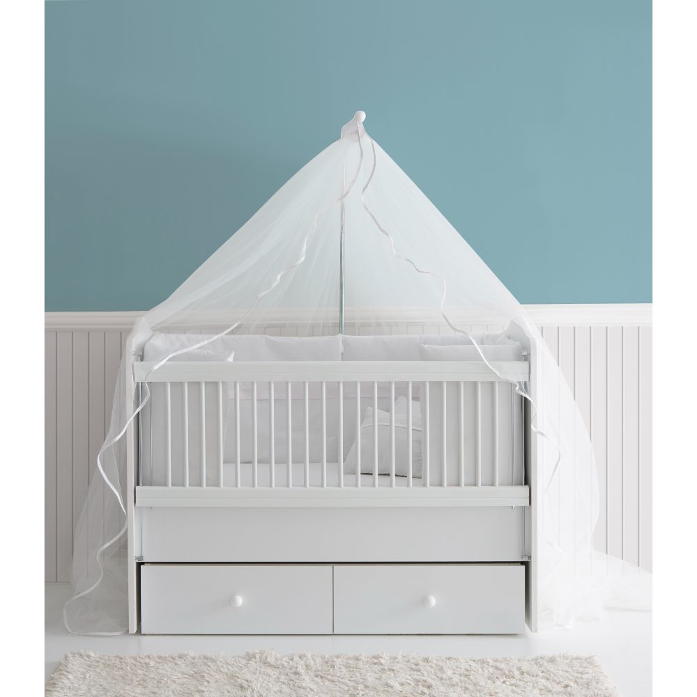 Belis Nino Convertible Baby Bed With Drawers 50 X 100Cm  Dove Belis Yallatoys