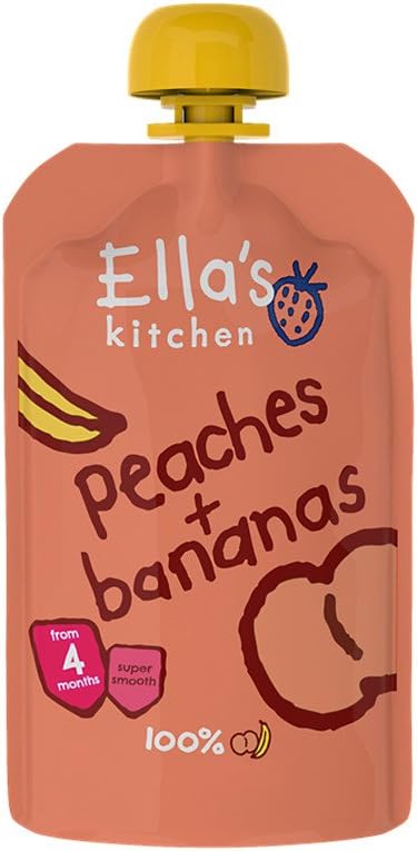 Ellas Kitchen Org Peaches Bananas  Regular  120Gm Ellas Kitchen Yallatoys