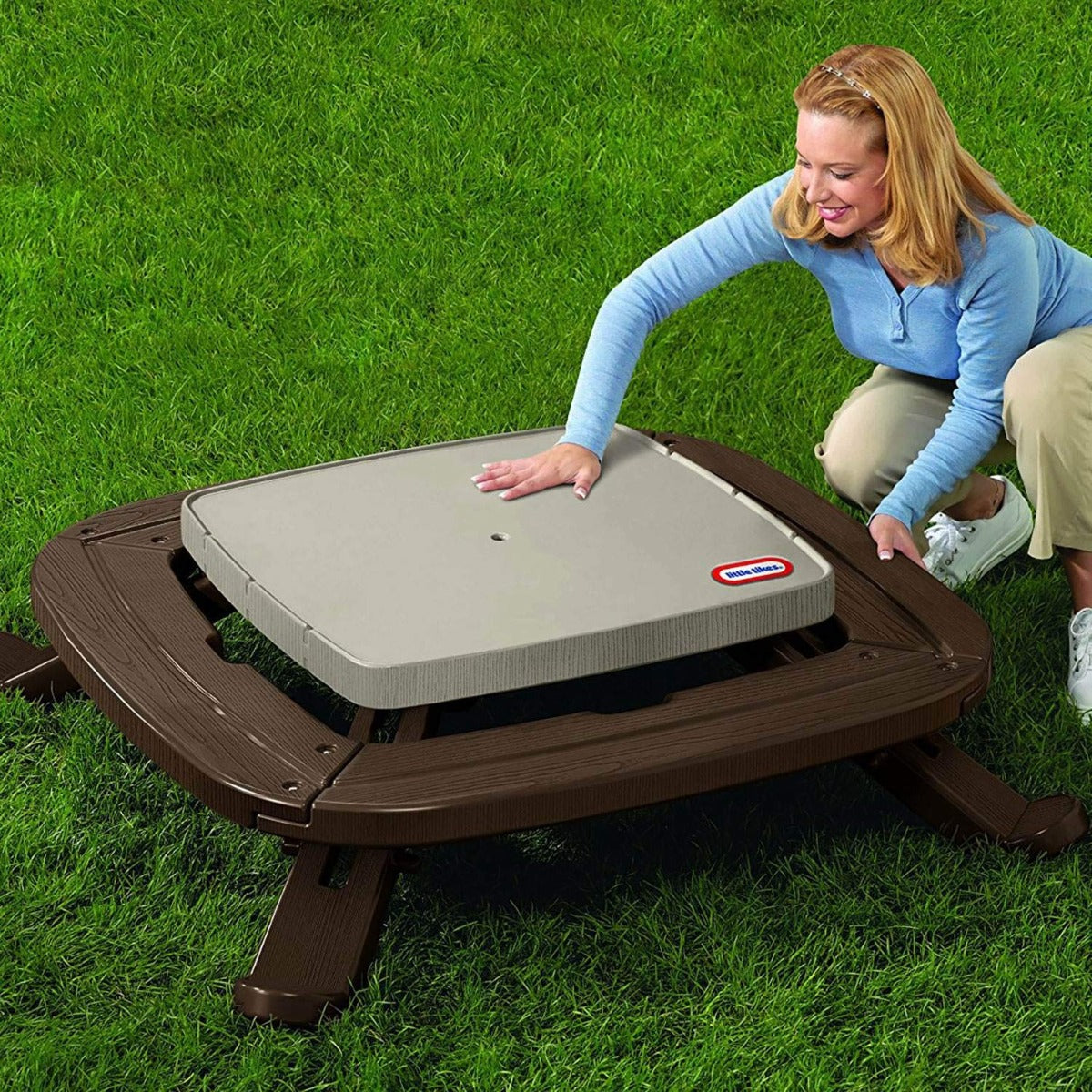 Buy Little Tikes-Fold n Store Picnic Table with Market Umbrella | Yallatoys.com