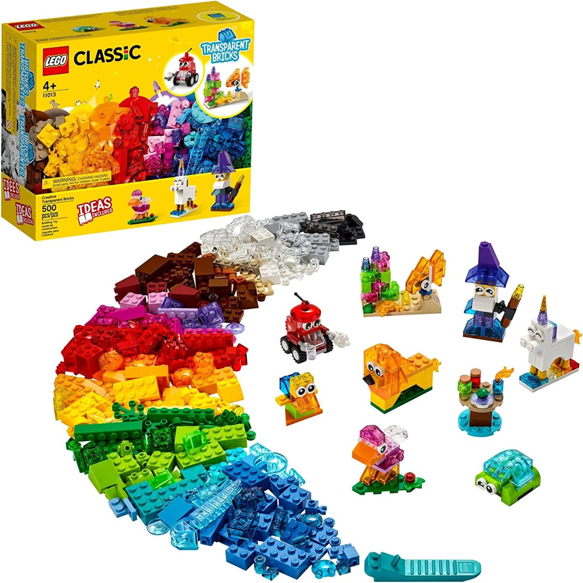 Buy Lego Classic Creative Transparent Bricks 11013 Building Toy Set 500pieces | Yallatoys.com