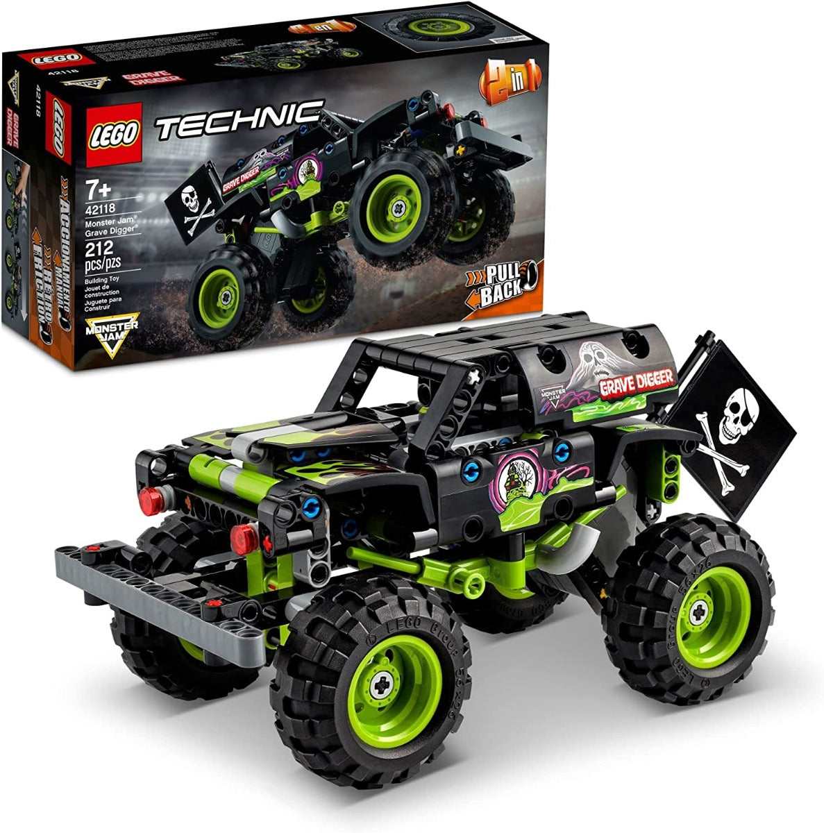 Buy Lego Technic Monster Jam Grave Digger 42118 Building Set 212pcs | Yallatoys.com