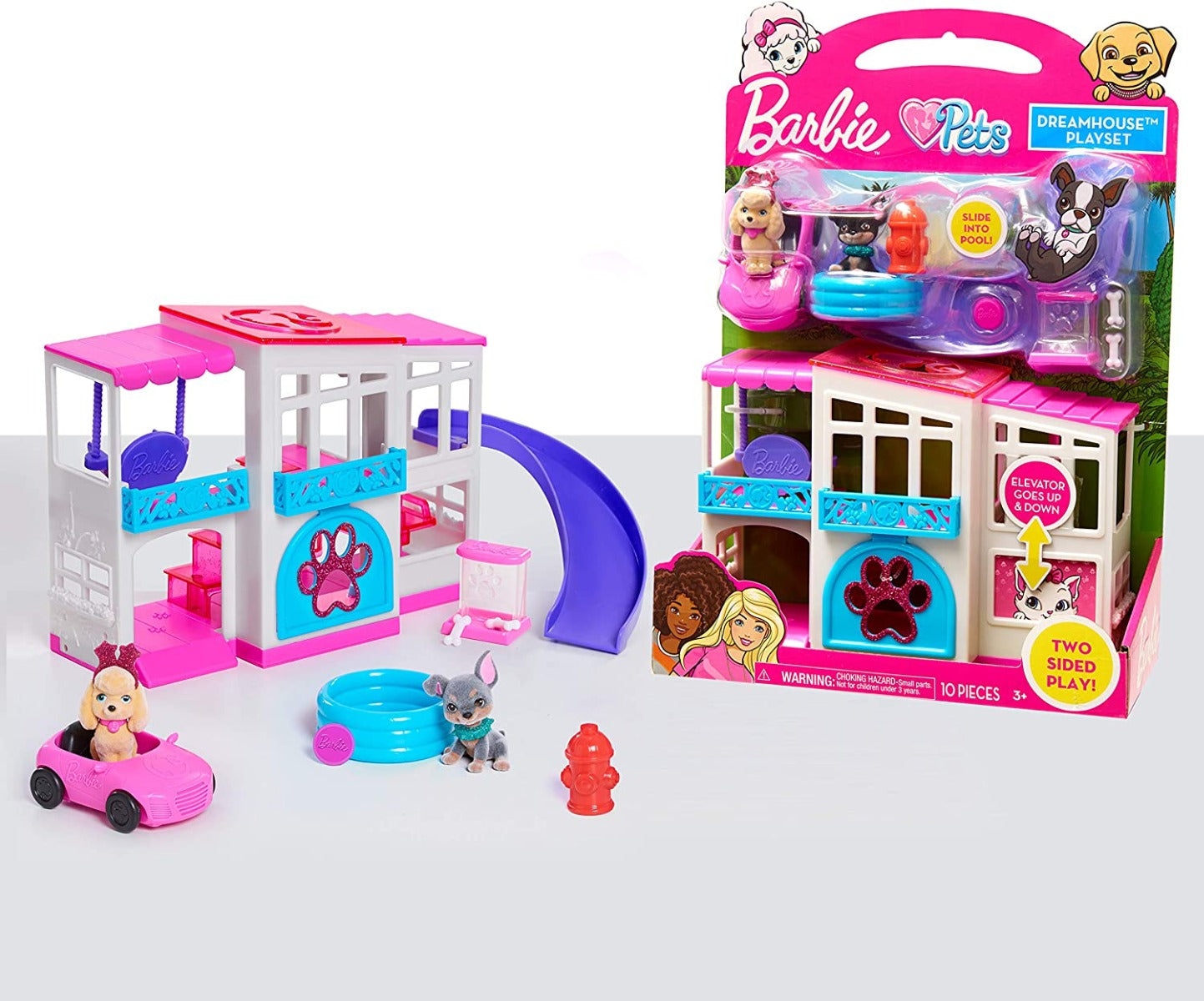 Buy Barbie Pet Dreamhouse 2 Sided Playset 10pieces | Yallatoys.com