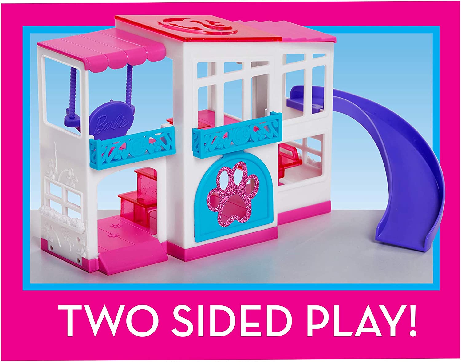 Buy Barbie Pet Dreamhouse 2 Sided Playset 10pieces | Yallatoys.com