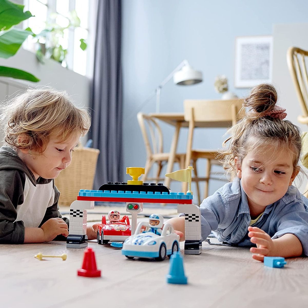 Buy Lego Duplo Town Race Cars 10947 Cool Car-Race Building Toy 44pcs | Yallatoys.com