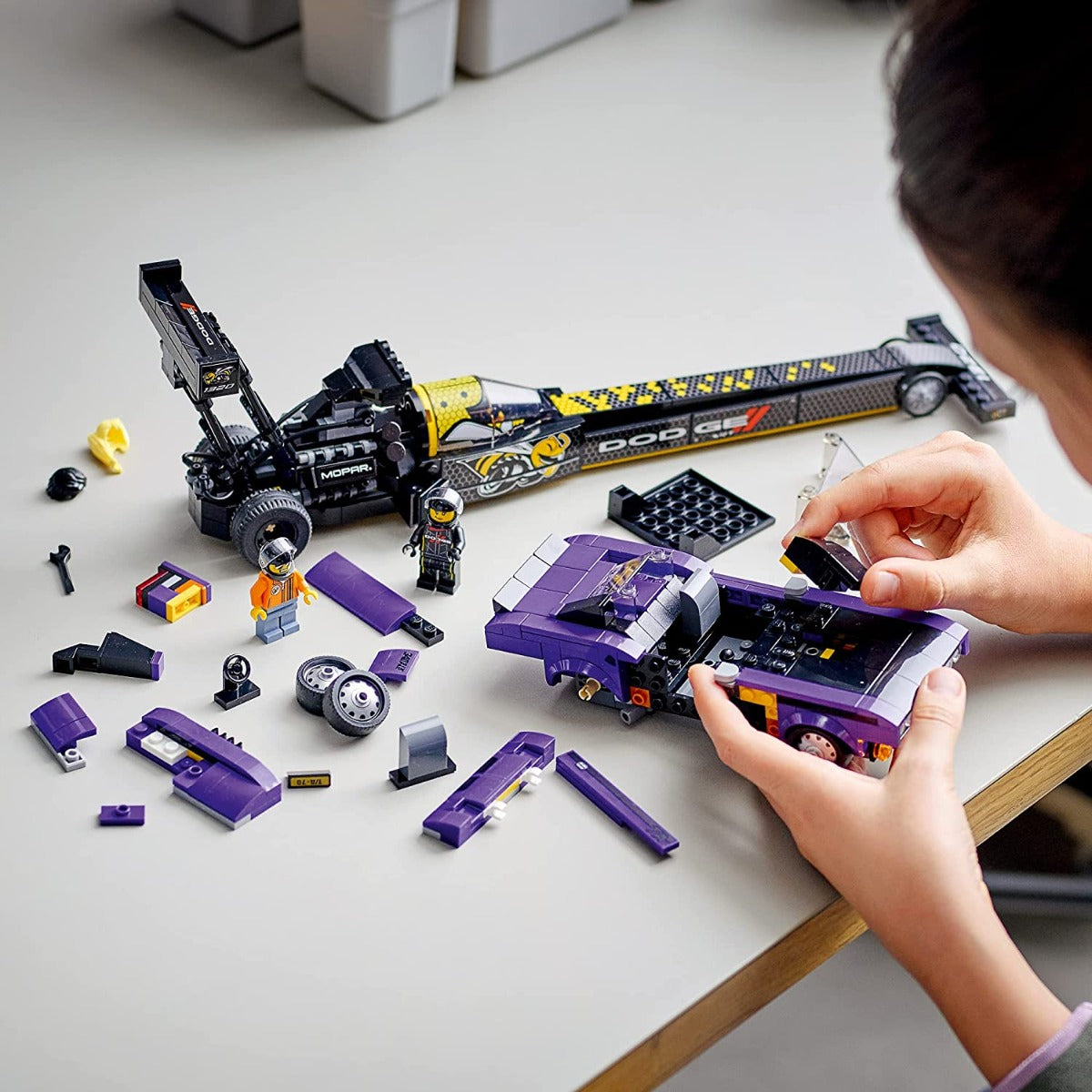 Buy Lego Speed Champions Mopar Dodge SRT Top Fuel Dragster and 1970 Dodge Challenger 76904 Building Toy | Yallatoys.com