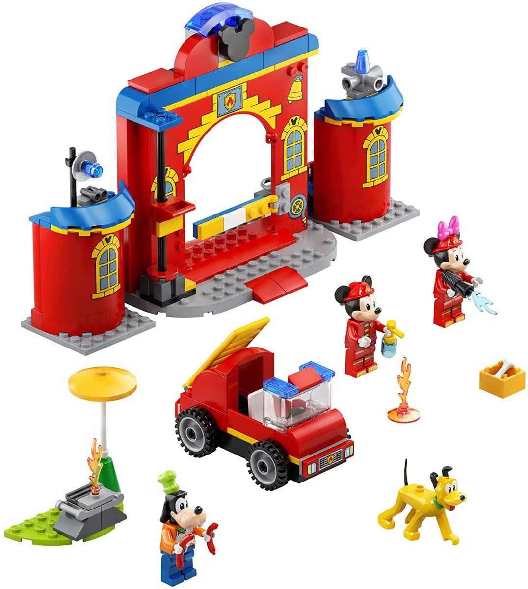 Buy Lego Disney Mickey & Friends Fire Truck & Station Building Kit 10776 | Yallatoys.com