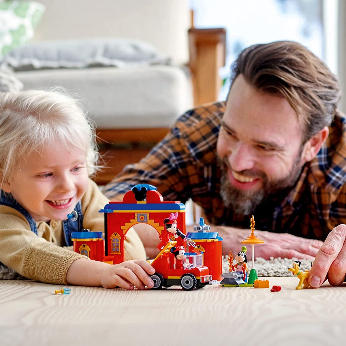 Buy Lego Disney Mickey & Friends Fire Truck & Station Building Kit 10776 | Yallatoys.com