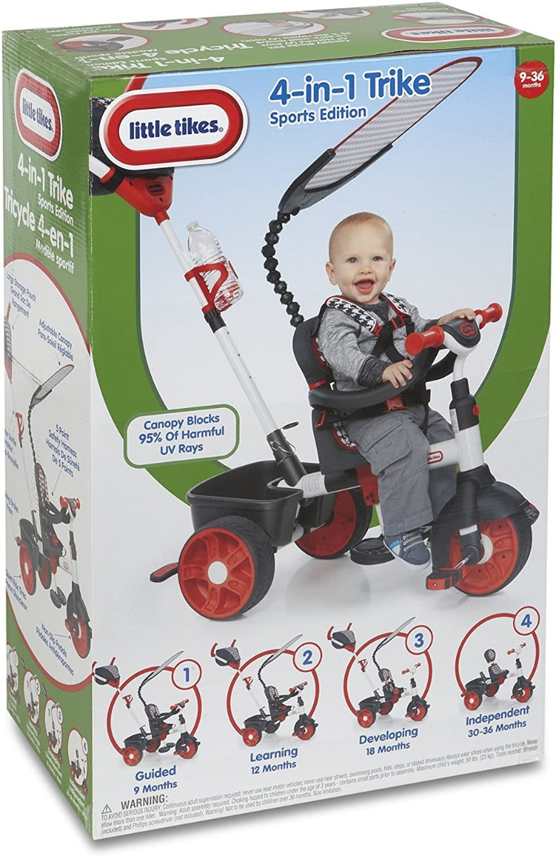 Buy Little Tikes 4-in-1 Trike Sport Edition Red & White | Yallatoys.com