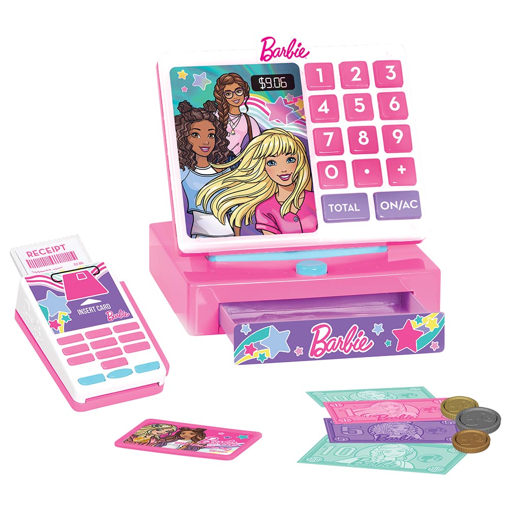 Buy Barbie Cash Register Playset with Accessories 10Pcs | Yallatoys.com