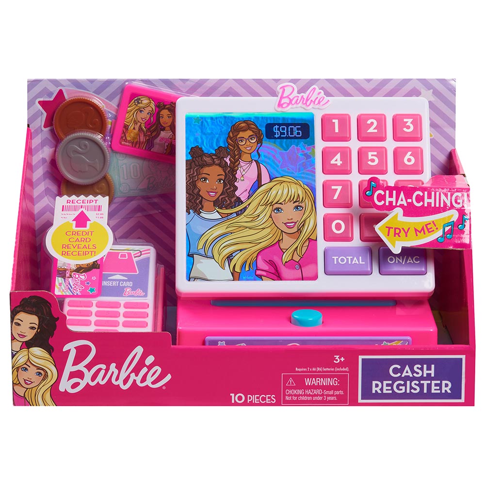 Buy Barbie Cash Register Playset with Accessories 10Pcs | Yallatoys.com