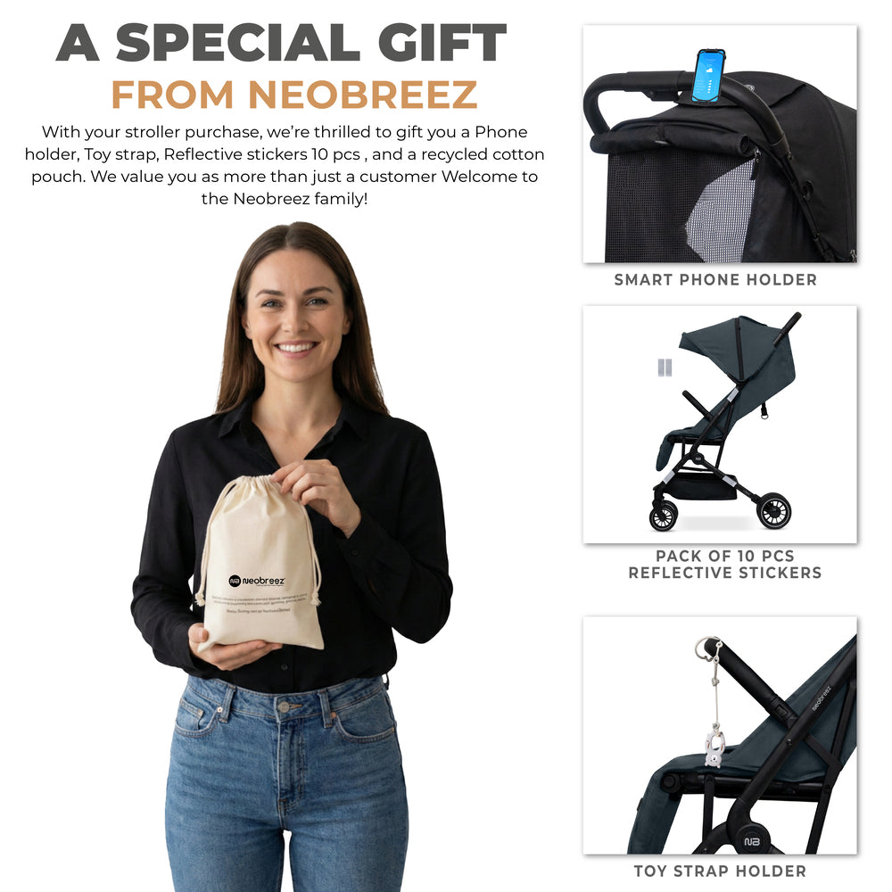 Neobreez Litex Ultra Lightweight Cabin Size Travel Stroller Grey