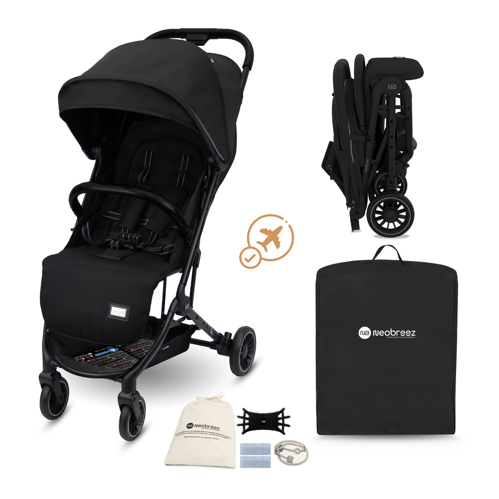 Neobreez Litex Ultra Lightweight Cabin Size Travel Stroller Black Neobreez Yallatoys